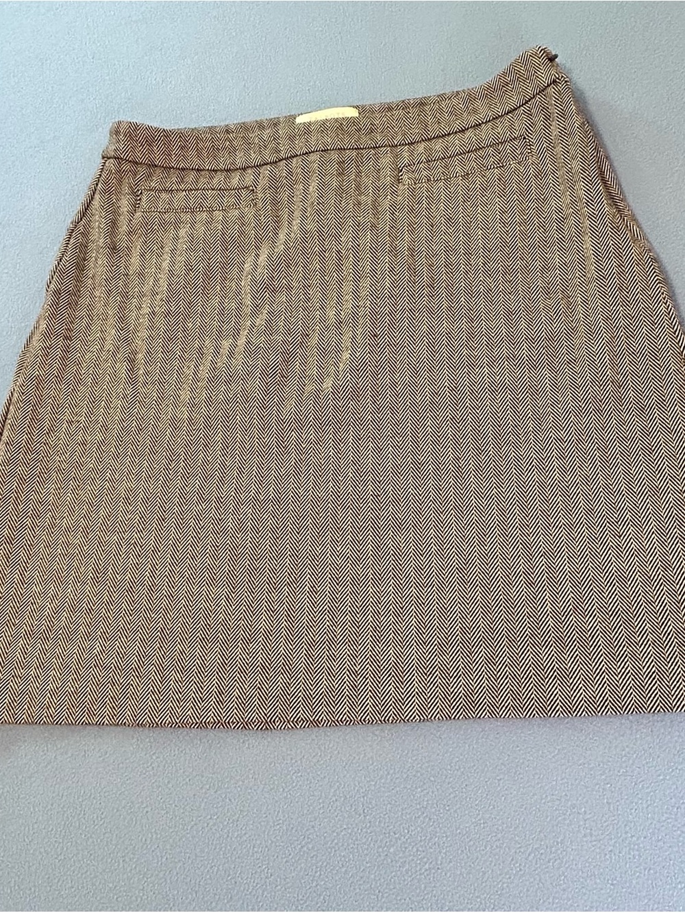 Talbots Petites Gray Herringbone Skirt